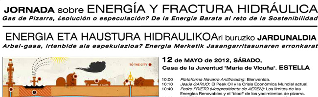 Cartel de actividades de la Plataforma Antifracking Navarra