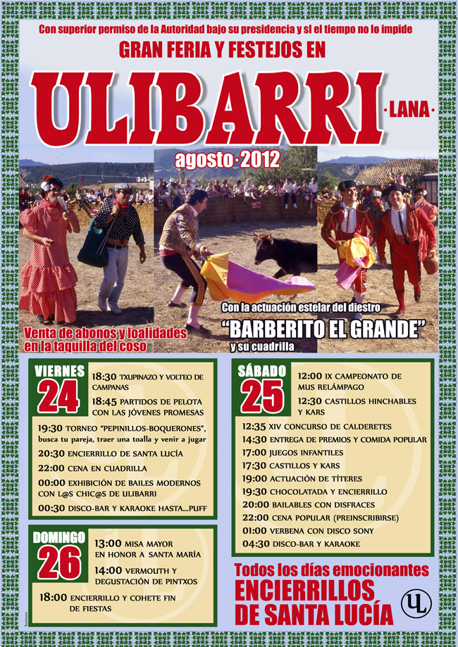 Programa de fiestas de Ulibarri 2012