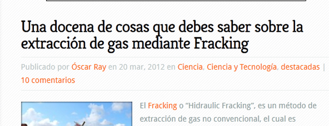 12 COSAS QUE DEBES SABER SOBRE EL FRACKING