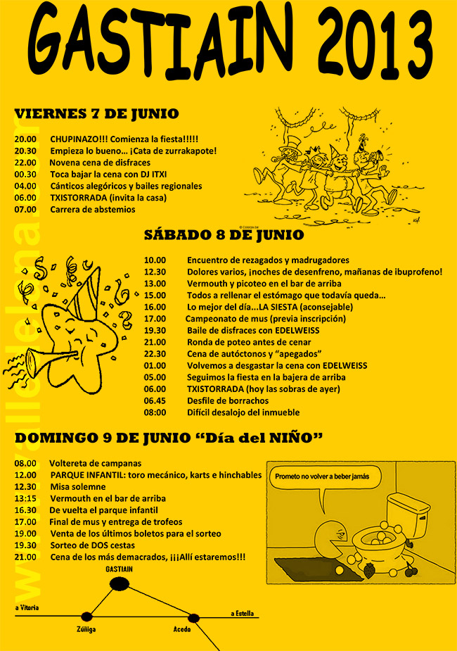 cartel fiestas de Gastiáin