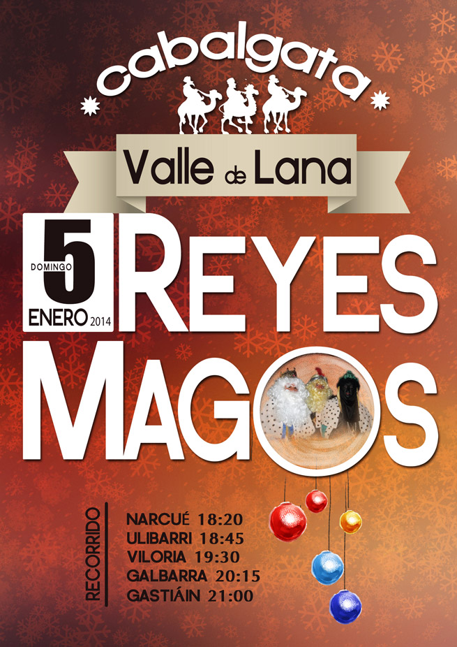Cabalgata de Reyes Magos en el Valle de Lana