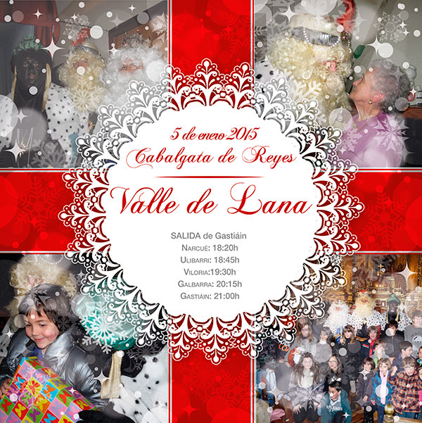 cartel de la Cabalgata de Reyes del Valle de Lana