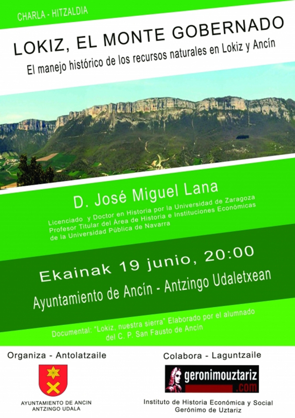 cartel charla lokiz en Ancín cartel charla lokiz en Ancín