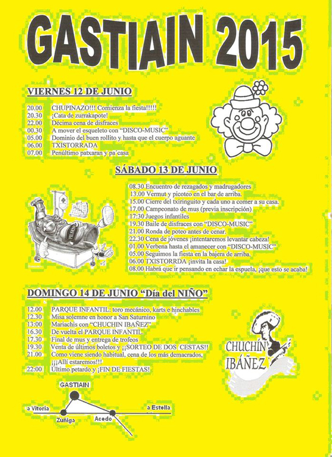 cartel fiestas de gastiain 2015