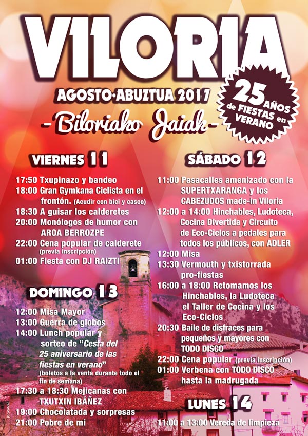 fiestas de Viloria 2017